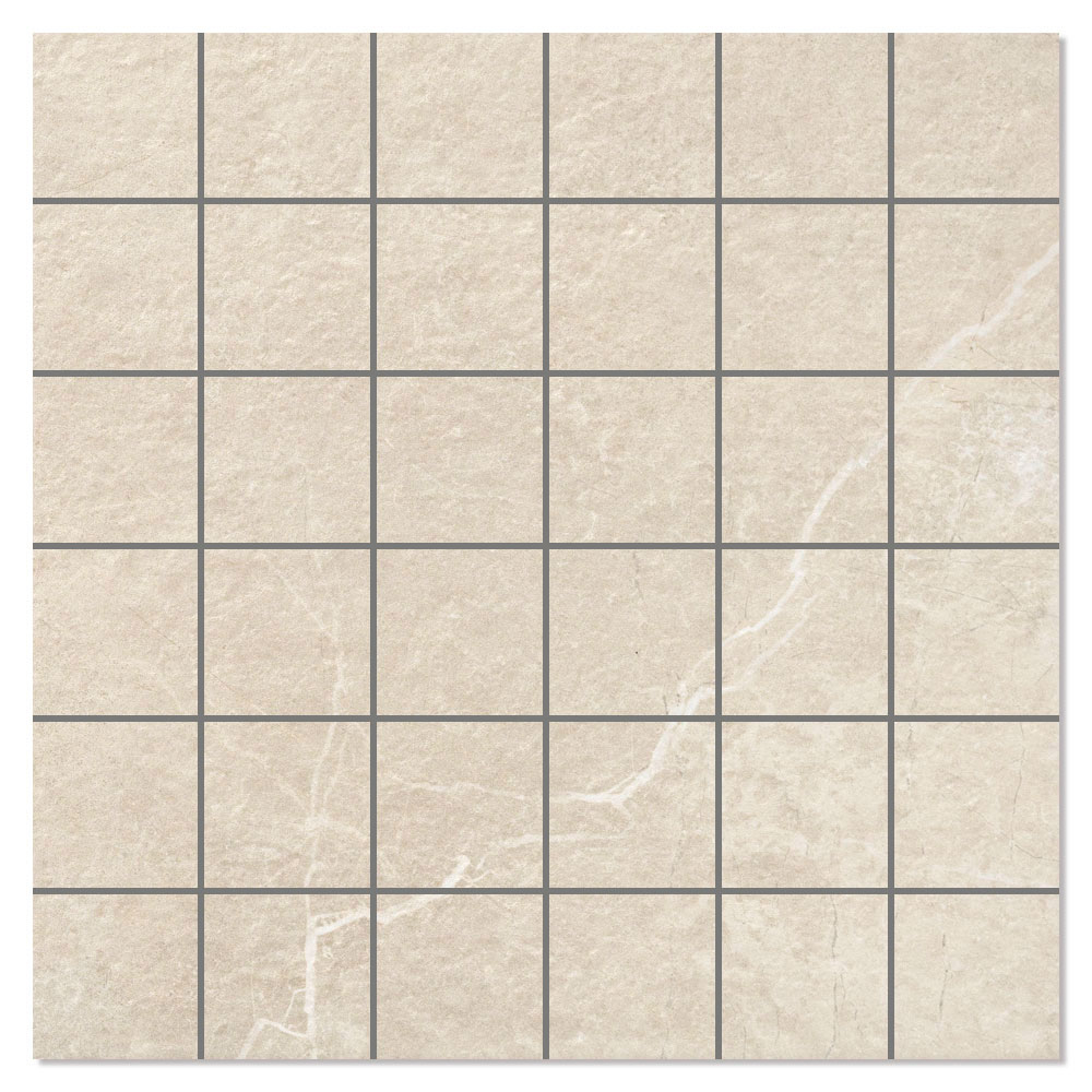 Mosaik Klinker Arkstone Beige Mat-Relief 30x30 (5x5) cm